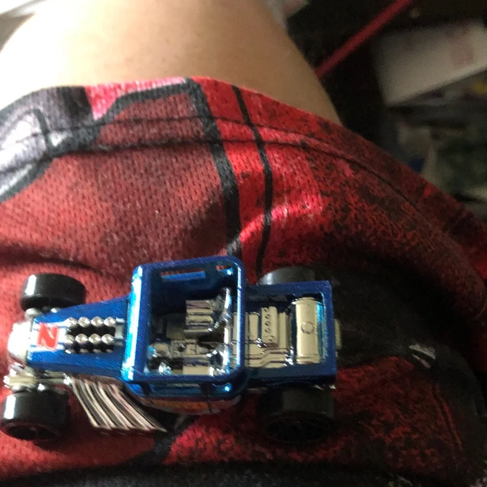 Blue Die-Cast Toy Hot Rod Car